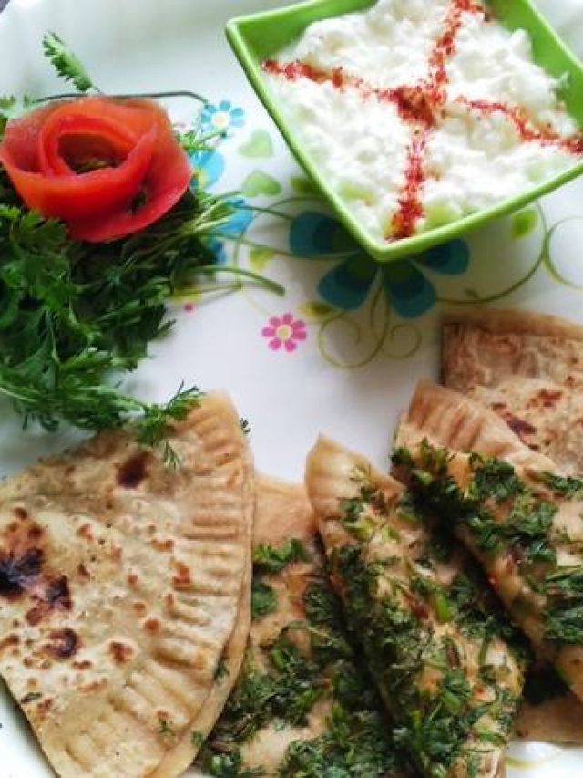 हरा धनिया पराठा रेसिपी – Hara Dhania Paratha Recipe